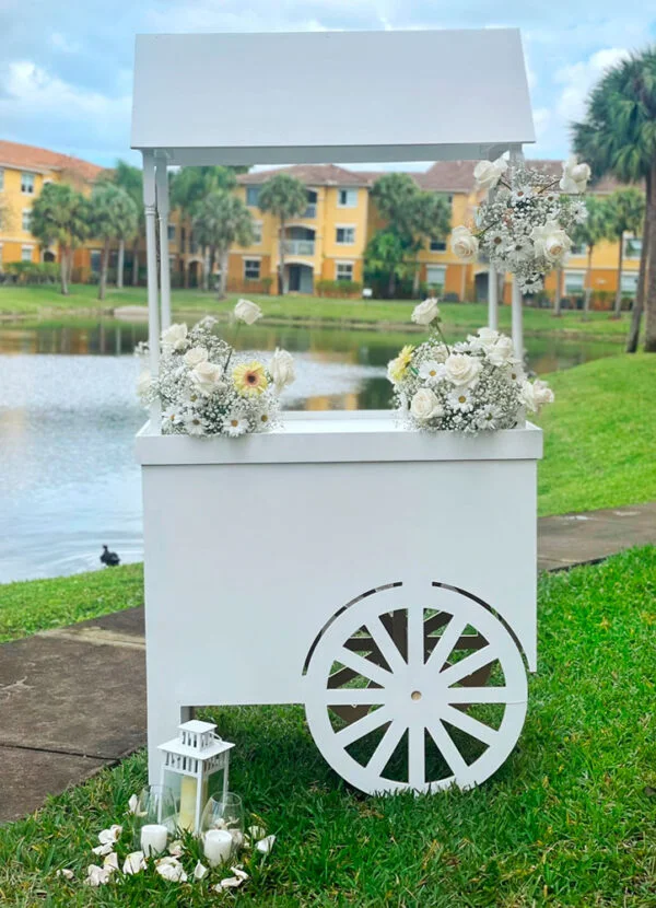 Candy Cart White and Flower